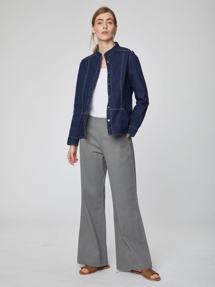 Broek grijs wijde pijp