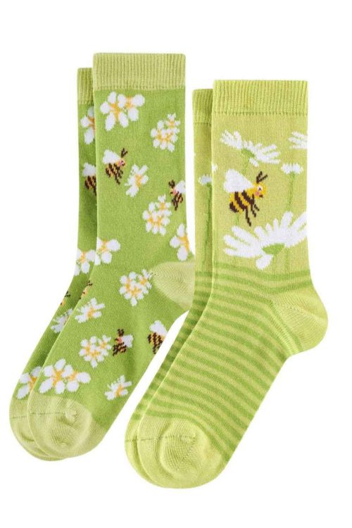Kindersokken 2-pack bijtjes