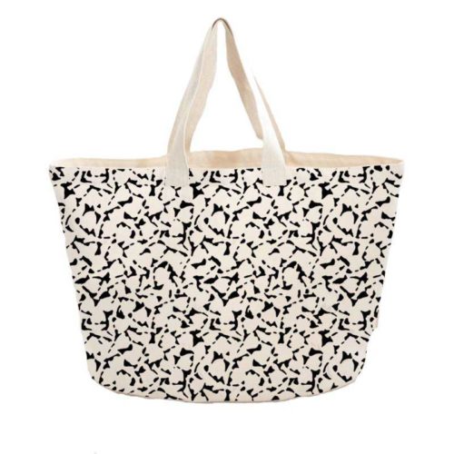 Strandtas zwart-wit print