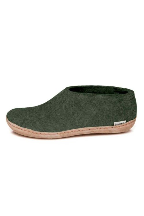 Wolvilten slof schoen leren zool