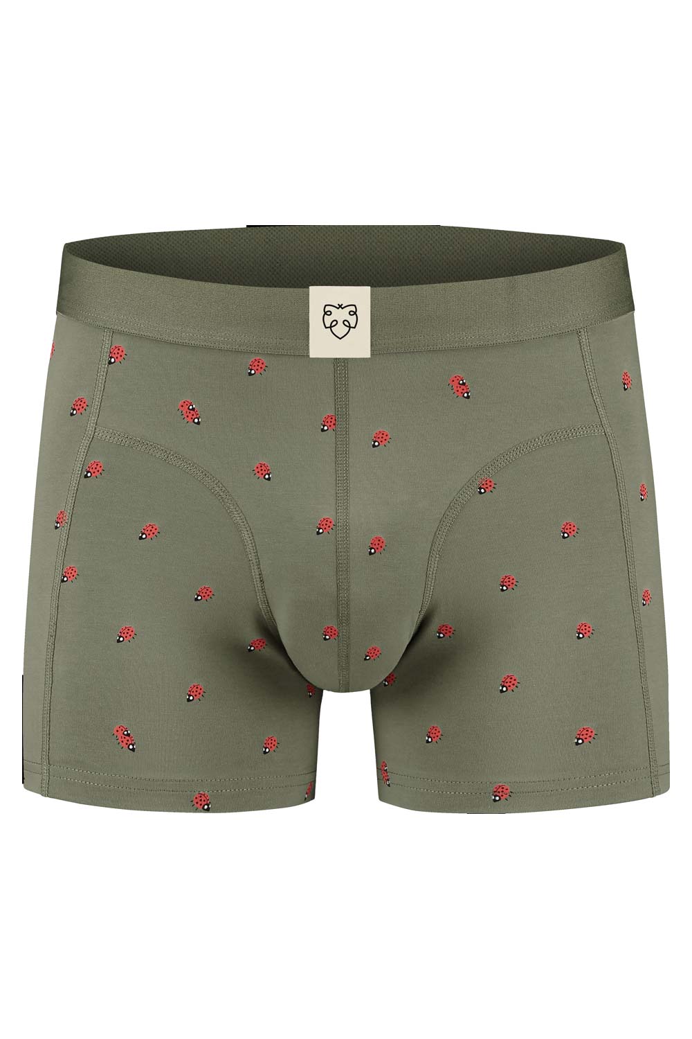 Image of A'dam Boxershort Olijfgroen Lieveheersbeestje (biokatoen)