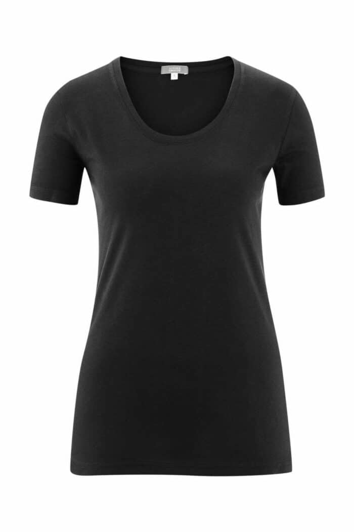 Damesshirt 100% biokatoen Zwart