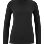 Colshirt dun biokatoen zwart