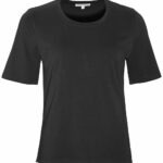 Basic dames t-shirt 100% biokatoen  zwart