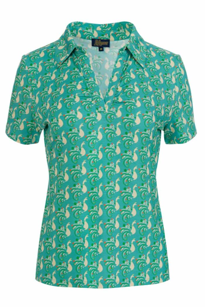 Top V-hals  peacock