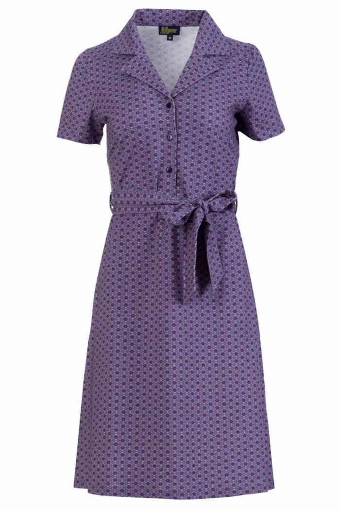 Jurk retro flower lila