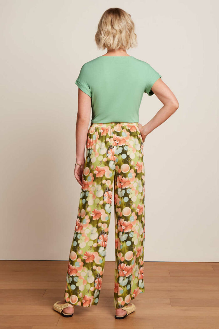 Dunne zomerbroek bloemenprint - Afbeelding 3