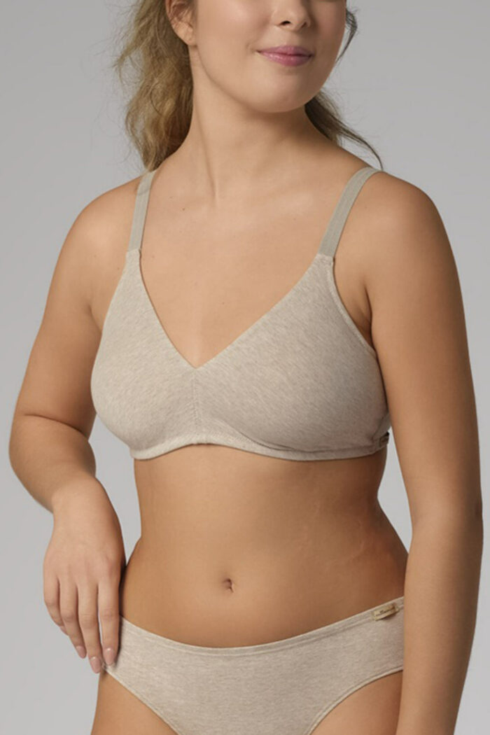 BH voorgevormde cup beige melange - Afbeelding 3