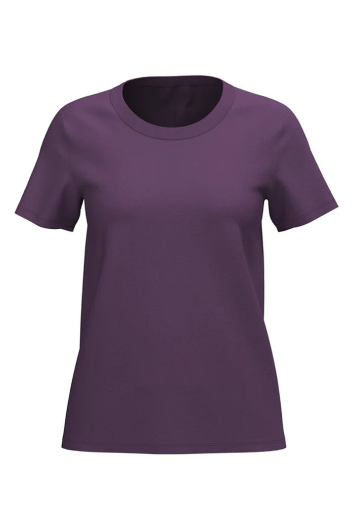 T-shirt biokatoen/modal paars