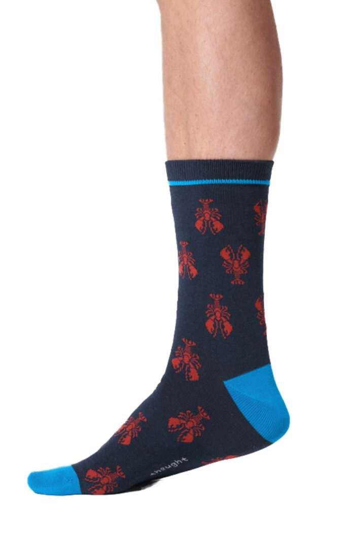 Sokken bamboe kreeften donkerblauw