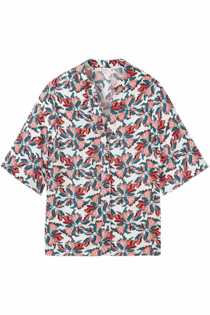 Blouse met driekwart mouw in zomerse print