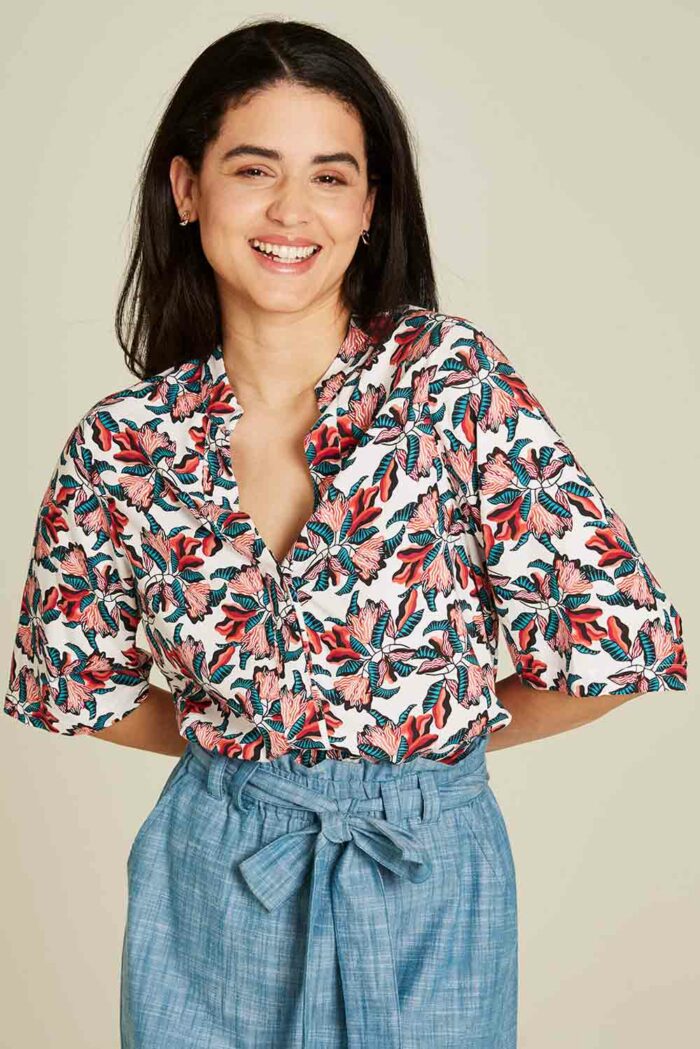 Blouse met driekwart mouw in zomerse print - Afbeelding 2