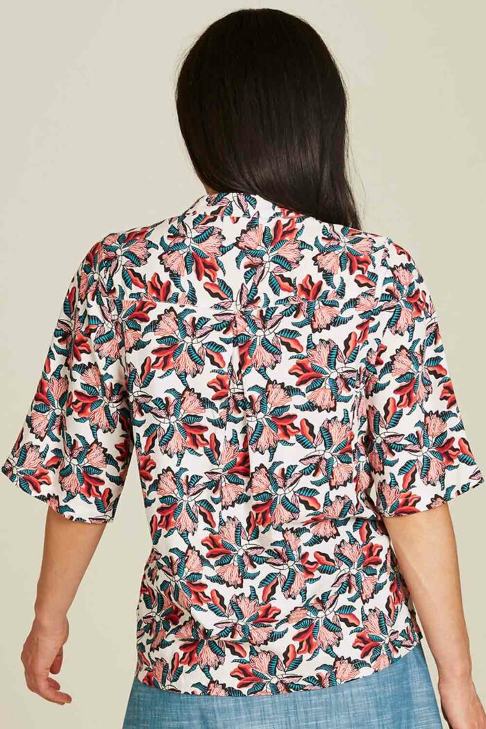 Blouse met driekwart mouw in zomerse print - Afbeelding 3