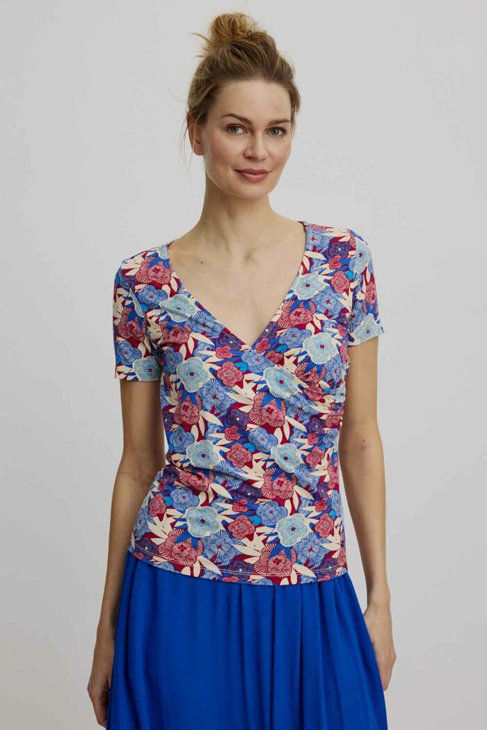Overslagtop Ecovero bloemen - Afbeelding 2