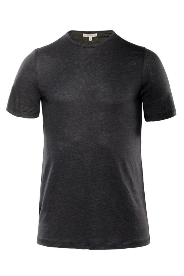 Linnen t-shirt zwart