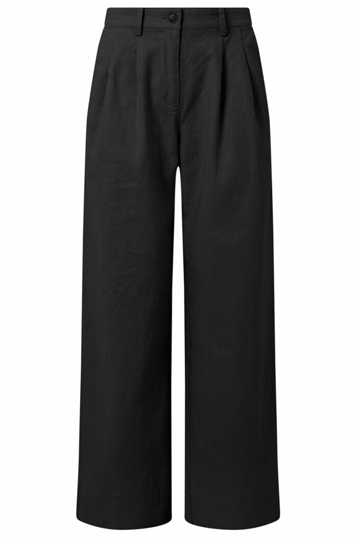 Broek linnen biokatoen zwart
