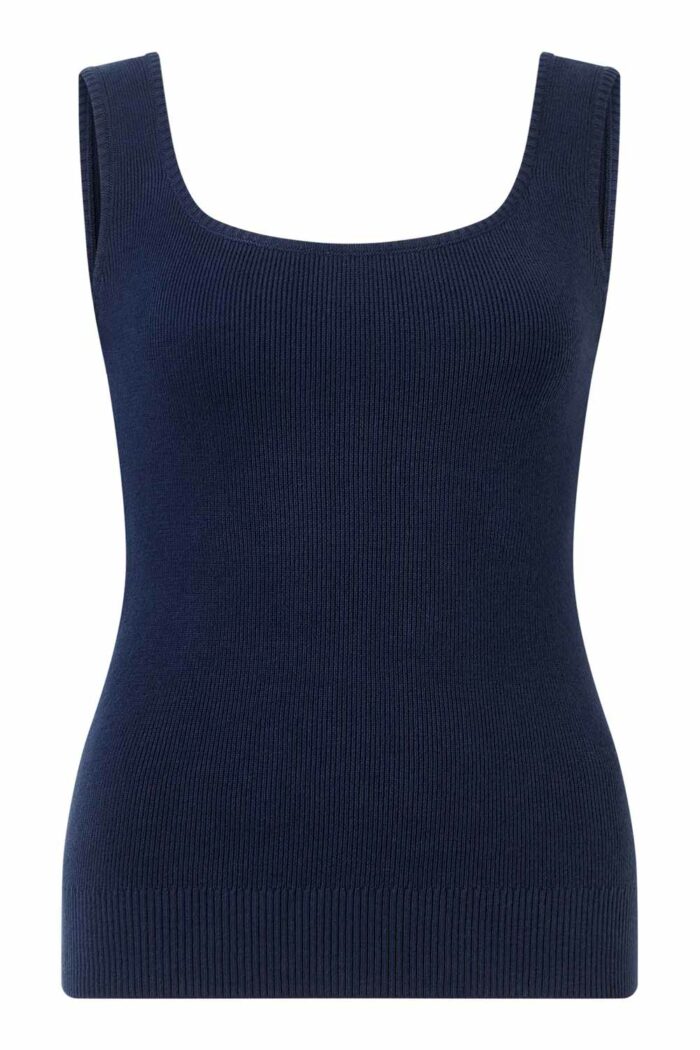 Gebreid hemdje 100% biokatoen donkerblauw