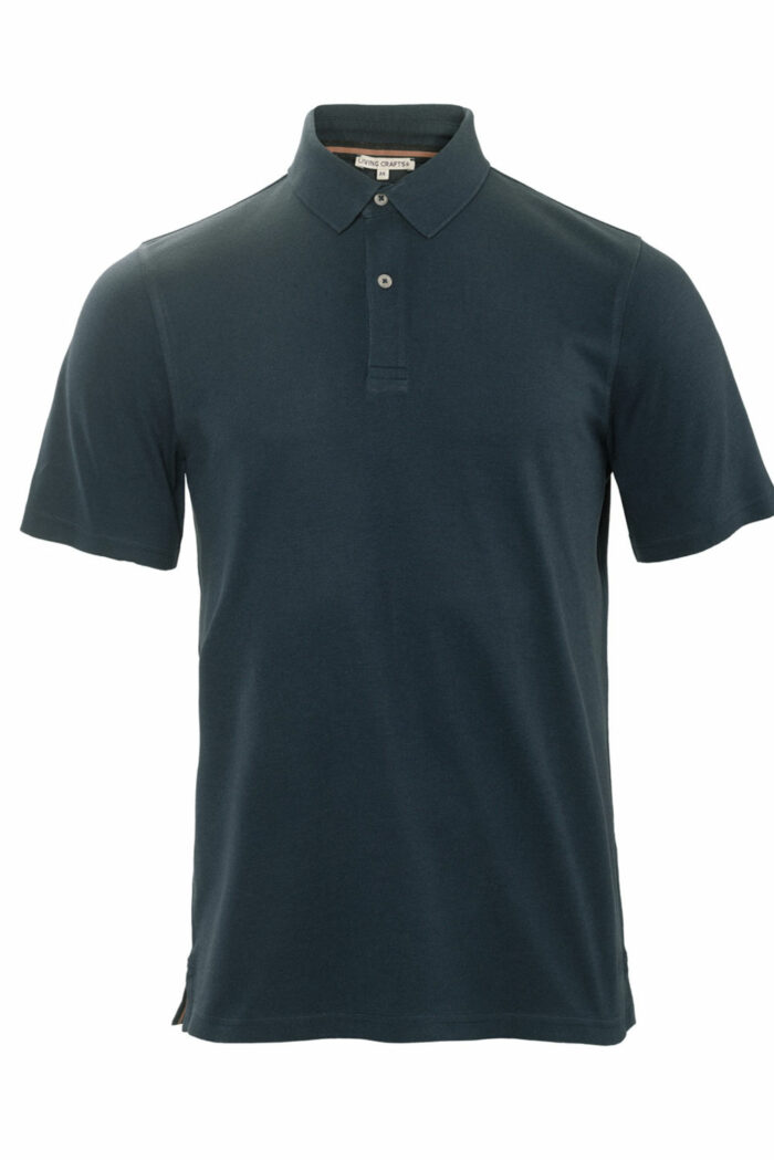 Poloshirt bamboe/biokatoen donkerblauw
