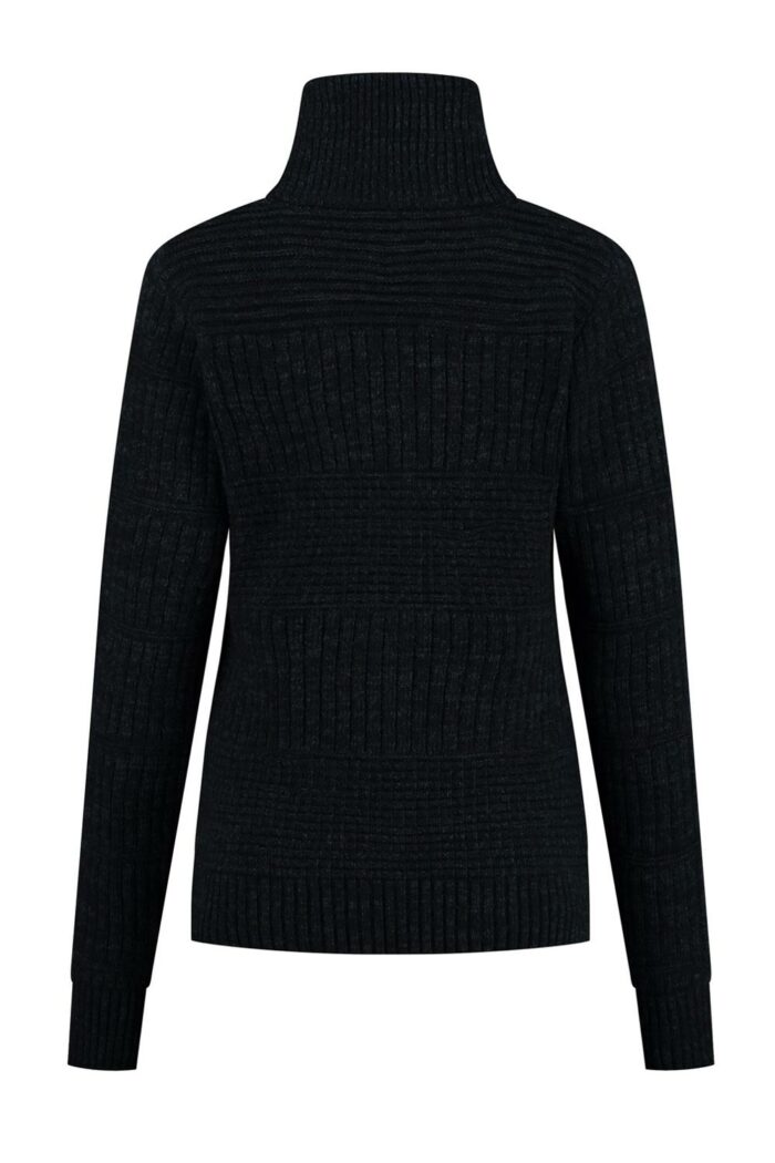 Damesvest gerecycled wol donkerblauw - Afbeelding 2