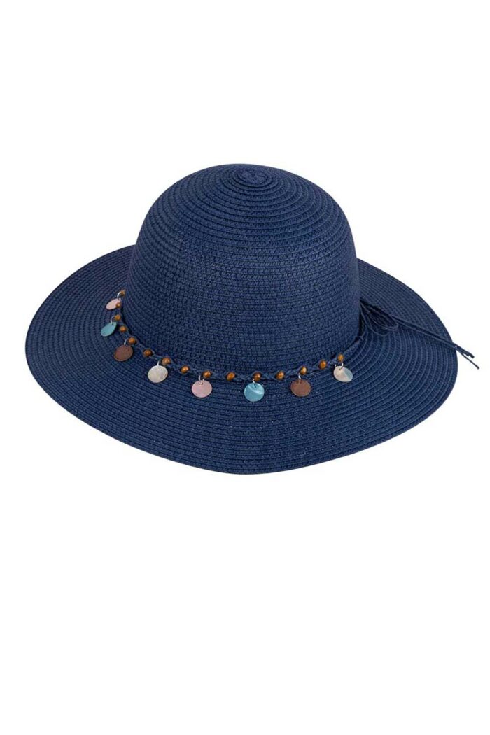 Dames zomerhoed jeansblauw
