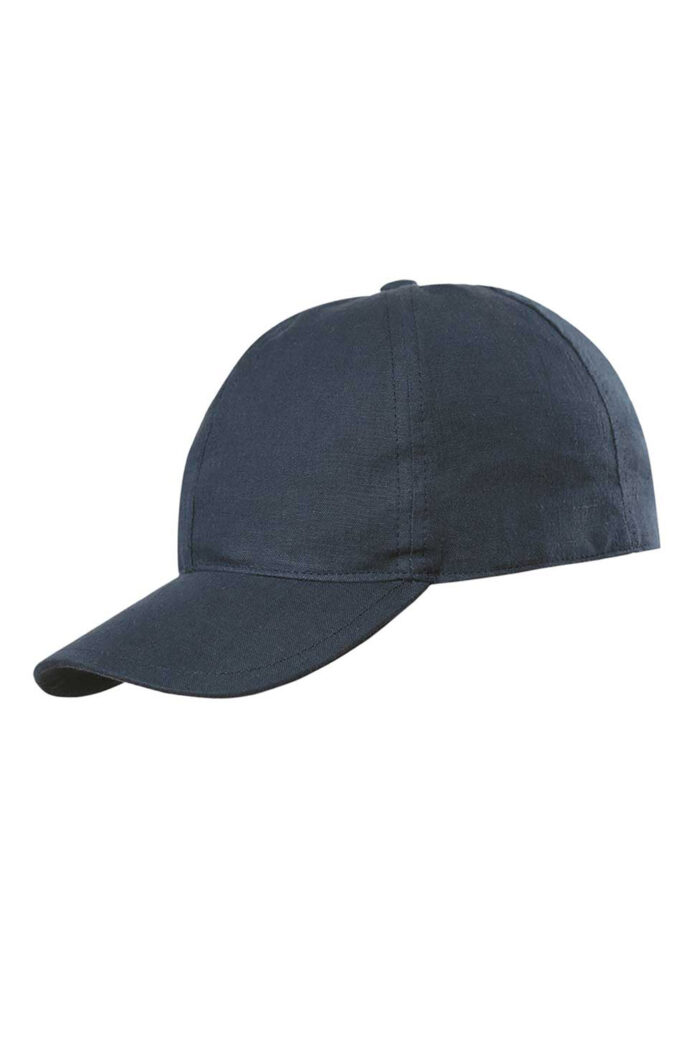 Linnen baseballpet donkerblauw