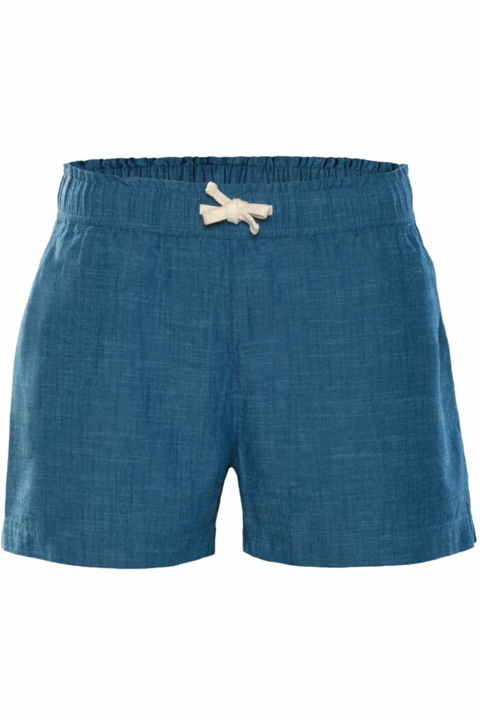 Heren korte broek blauw chambray