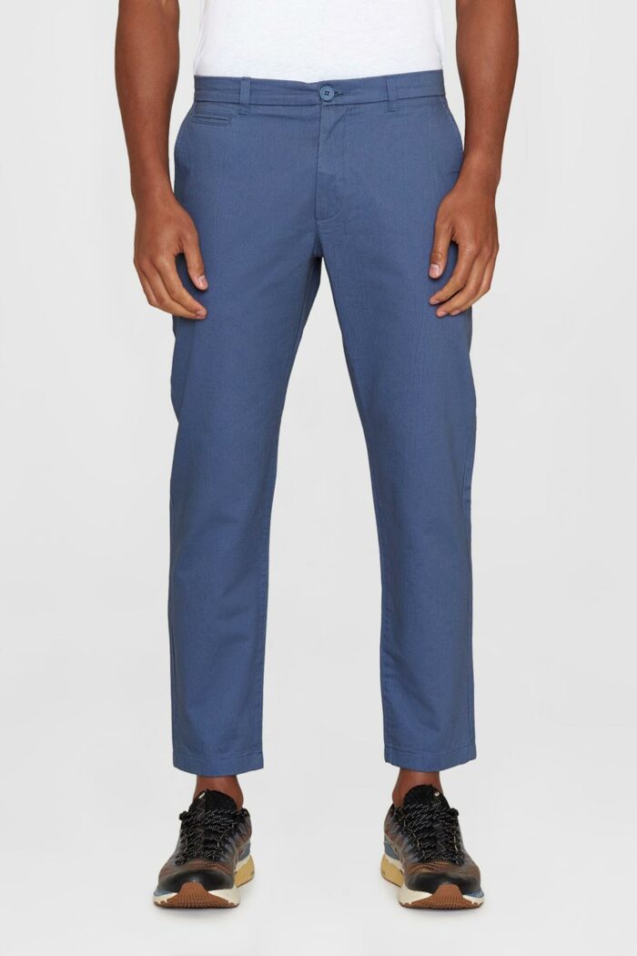 Chinobroek 100% biokatoen vintage blauw - Afbeelding 3