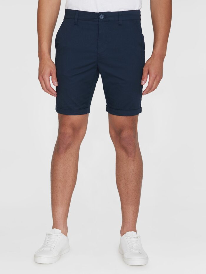 Korte broek donkerblauw biokatoen