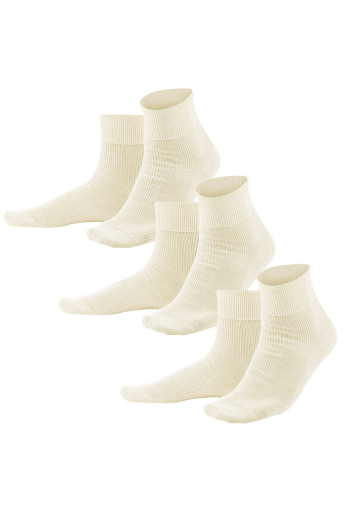 3-pack 100% biokatoenen sokken naturel