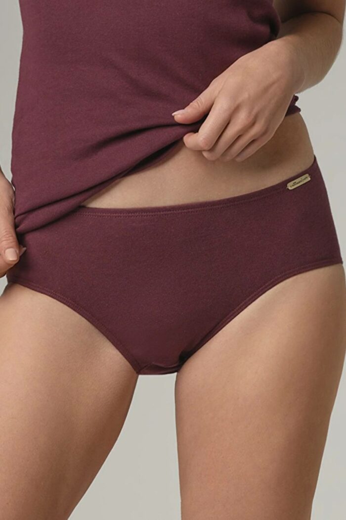 Slip 100% biokatoen bordeaux
