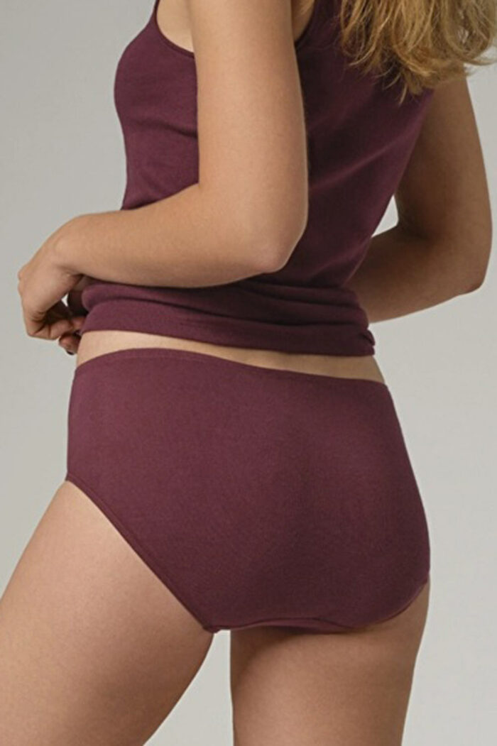 Slip 100% biokatoen bordeaux - Afbeelding 2