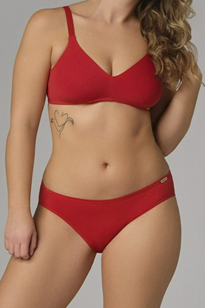 Jazzpants/bikinislip biokatoen rood