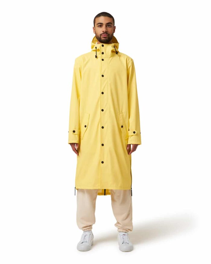 Unisex regenjas/poncho lichtgeel