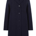 Klassieke wollen jas donkerblauw