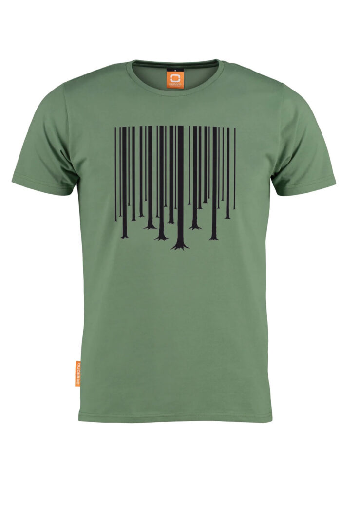 T-shirt ronde hals bos groen