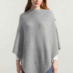 Poncho van recycled kasjmier grijs - Afbeelding 2