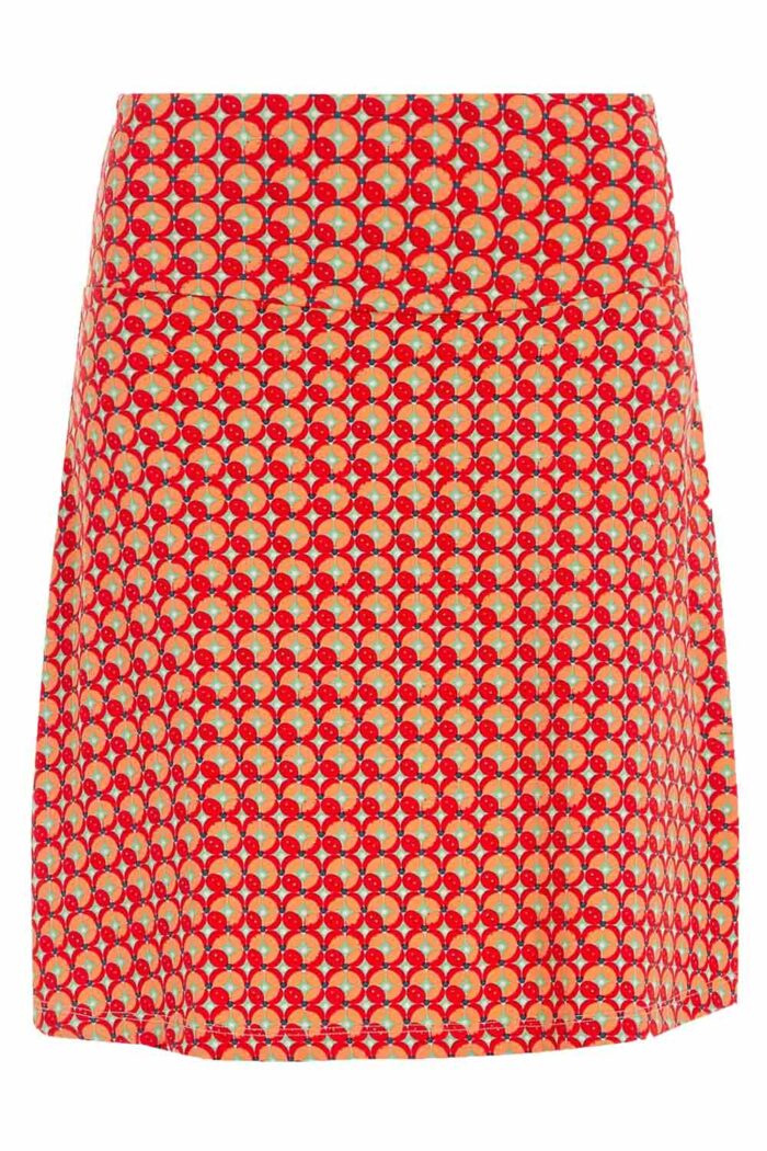 Rode retro print rok - Afbeelding 3
