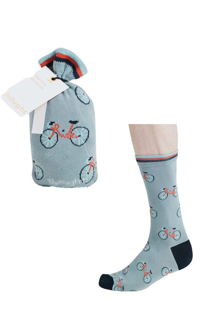 Sokken met fiets in cadeauzakje