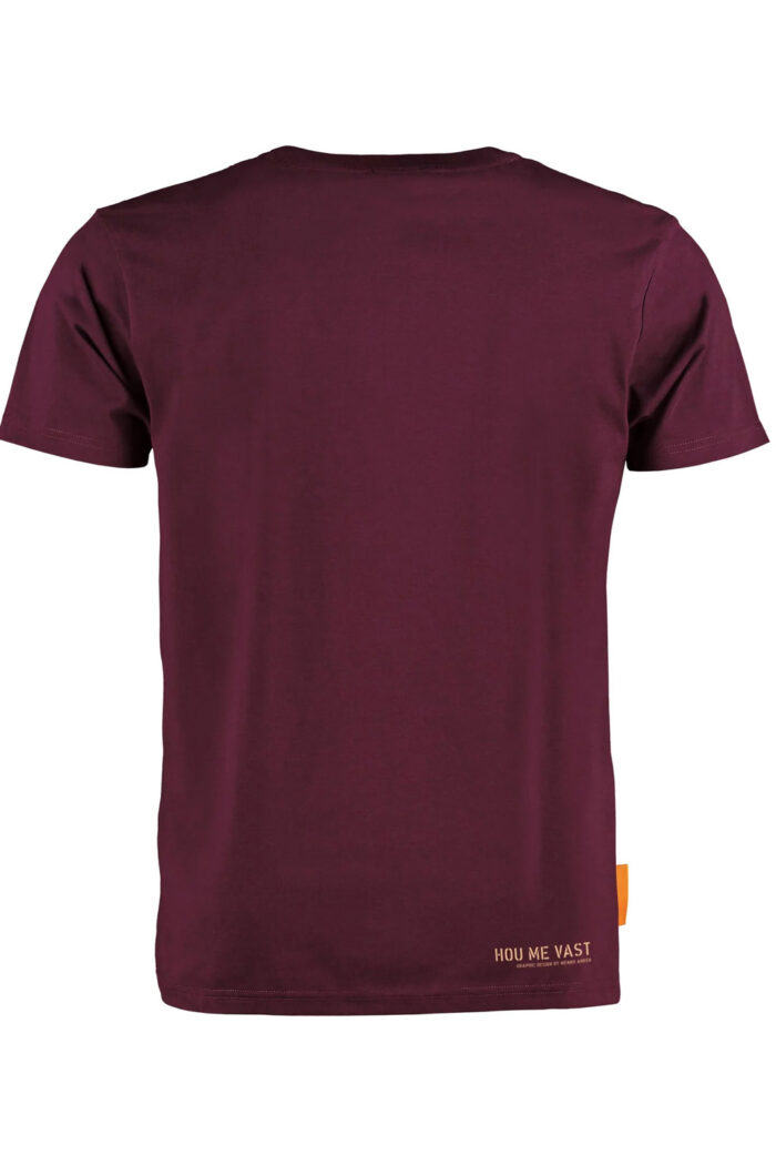 Bordeauxrood t-shirt ronde hals Hou me vast - Afbeelding 2
