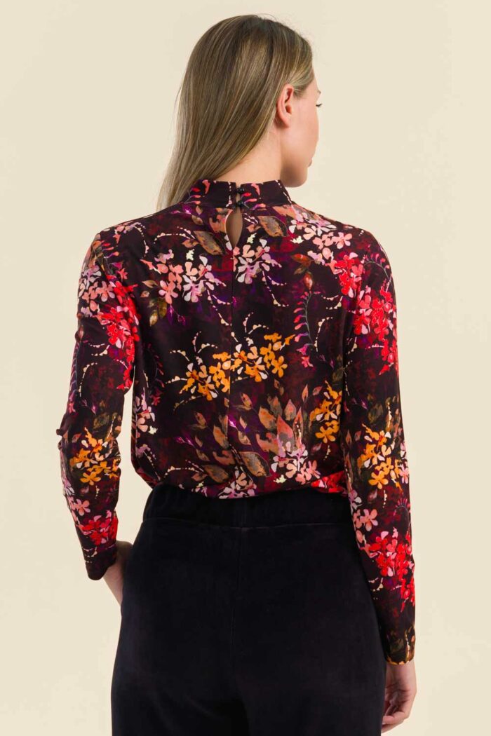 Shirt met boordje herfstprint - Afbeelding 2