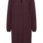 Aubergine jurk ecovero