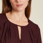 Aubergine jurk ecovero - Afbeelding 4