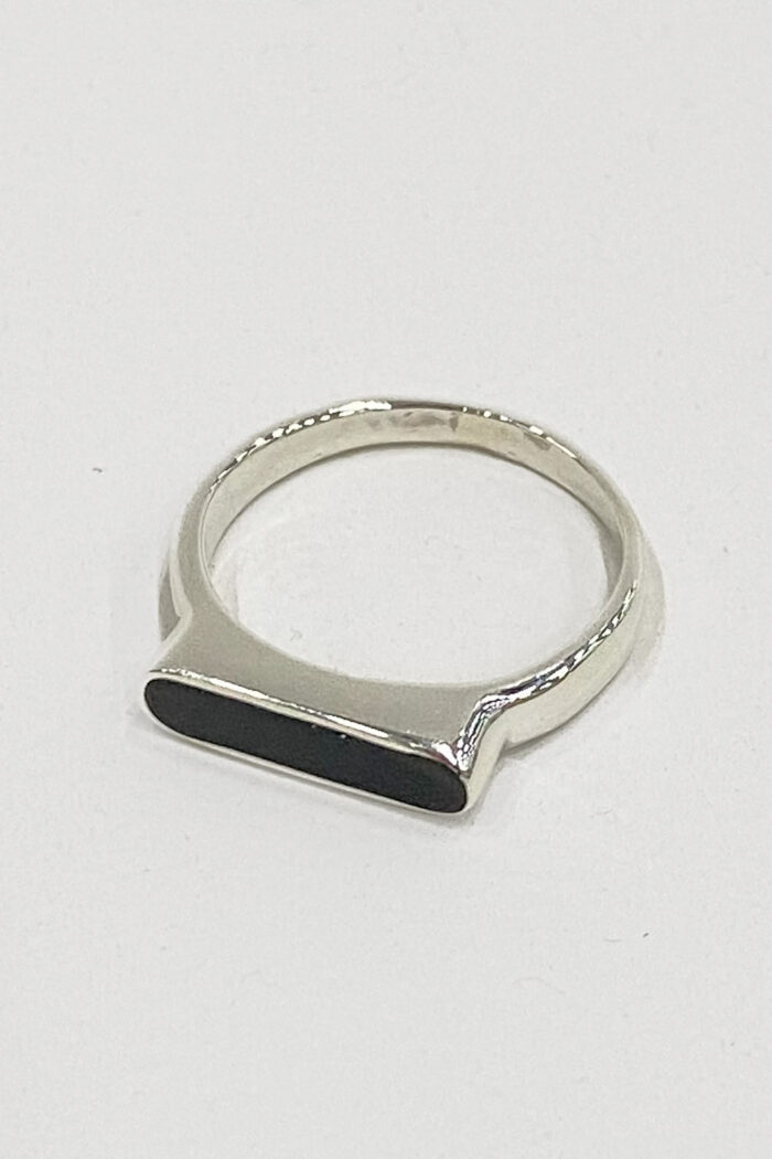 Zilveren ring zwart