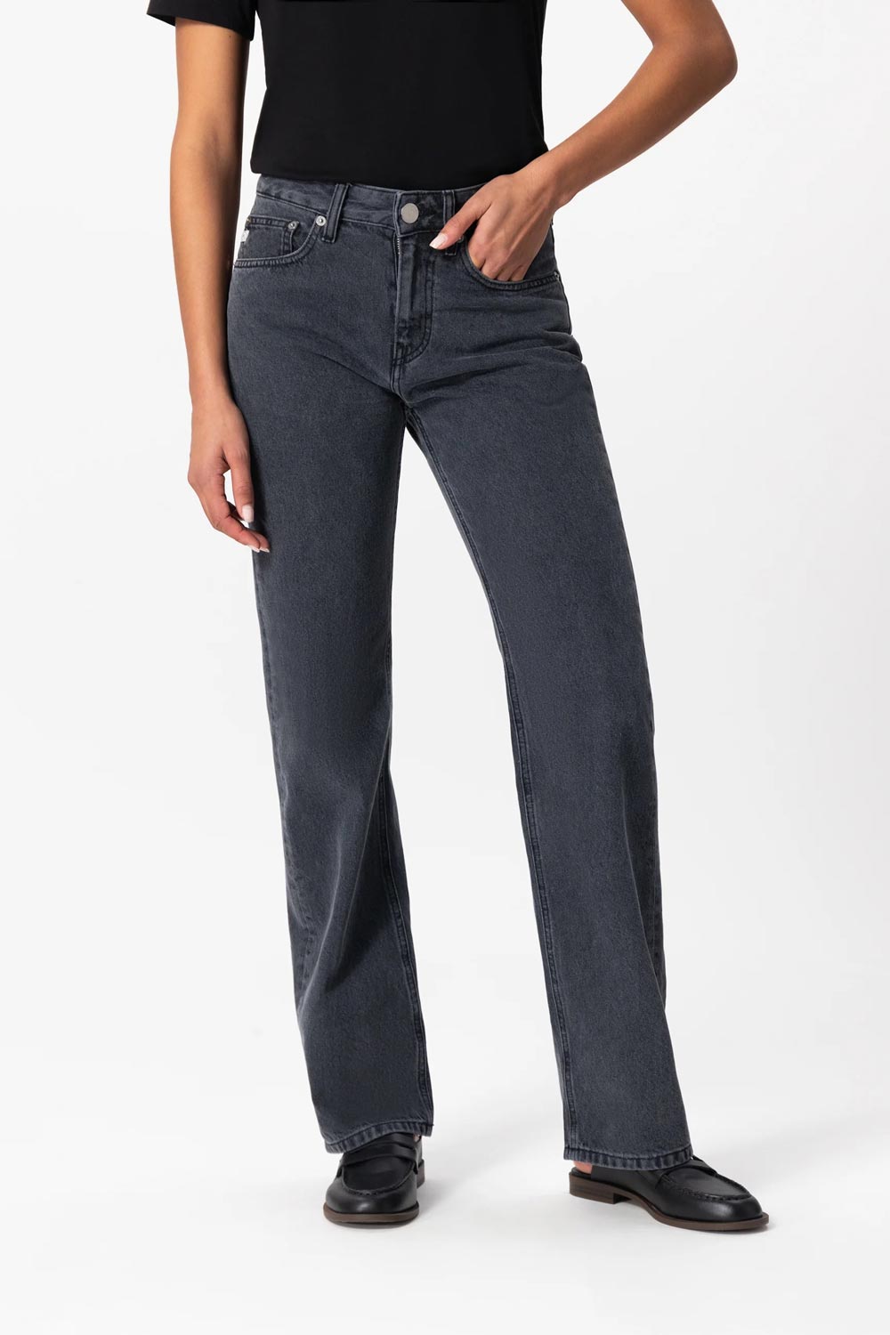 Jamie mid loose spijkerbroek used black