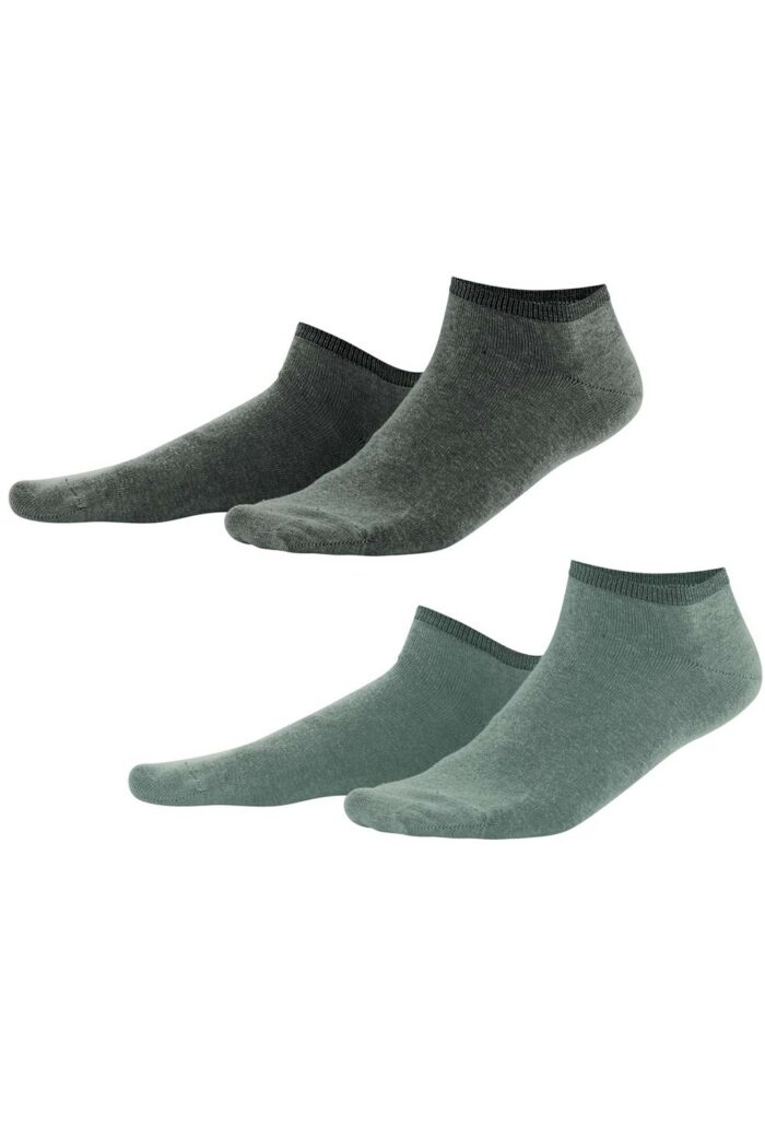 Sneakersok katoen 2-pack groen