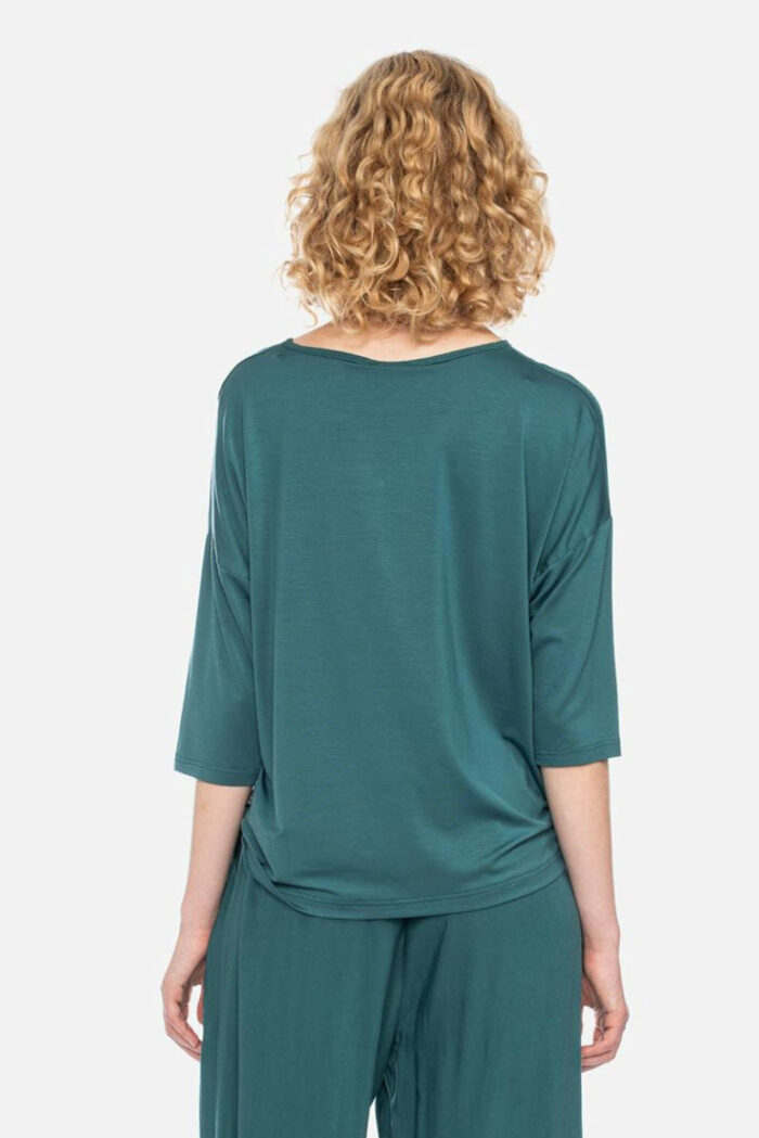 Top tencel v-hals groen - Afbeelding 2