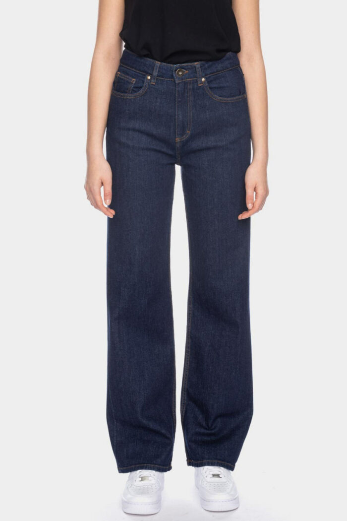 Damesjeans donkerblauw recht pijp