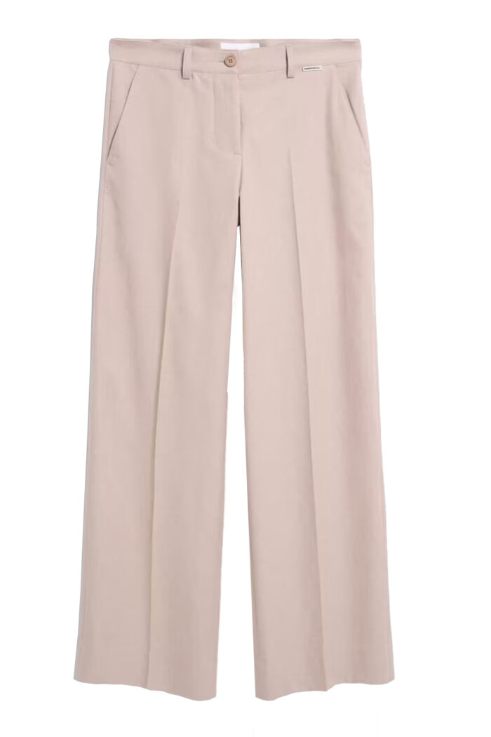 Pantalon visgraat biokatoen beige