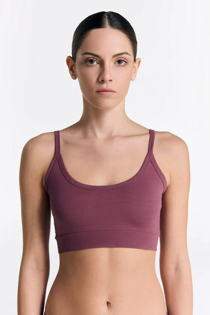 Bustier met brede onderrand oudroze