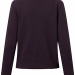 Trui bio merinowol aubergine - Afbeelding 2
